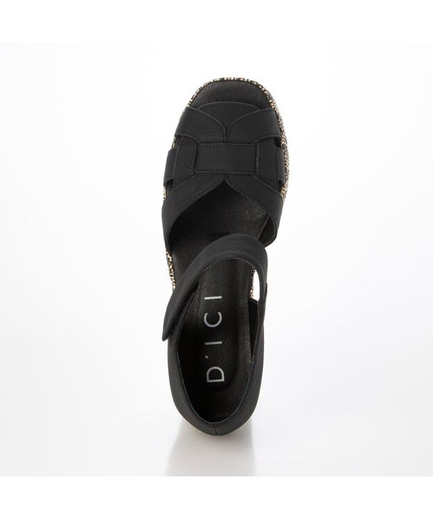 MODE ET JACOMO <D'ICI>カットワークストラップサンダル ブラック