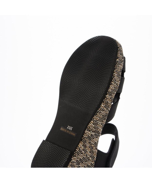 MODE ET JACOMO <D'ICI>カットワークストラップサンダル ブラック