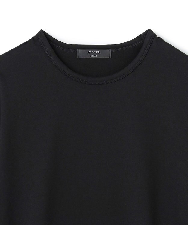 JOSEPH HOMME 【LEON 掲載】スビンソフトジャージー　クルーネック半袖カットソー ブラック系