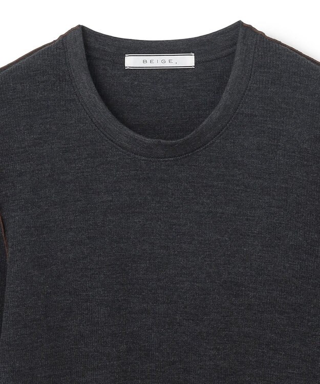 BEIGE， FORD / クルーネックトップス C.Gray×Brown