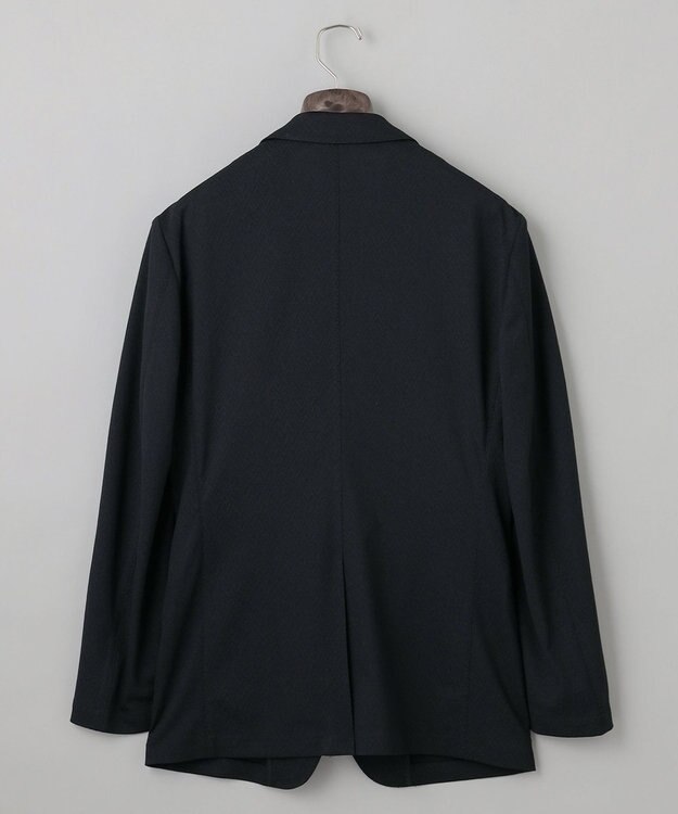 GOTAIRIKU 【通気性/ストレッチ/洗える】エアレースジャケット_ヘリンボーン柄 ブラックヘリンボーン柄