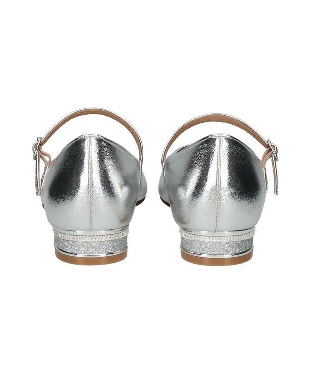 Bridget Birkin 【PARADIS COULEUR】スクエアトウビジューレーンパンプス シルバー