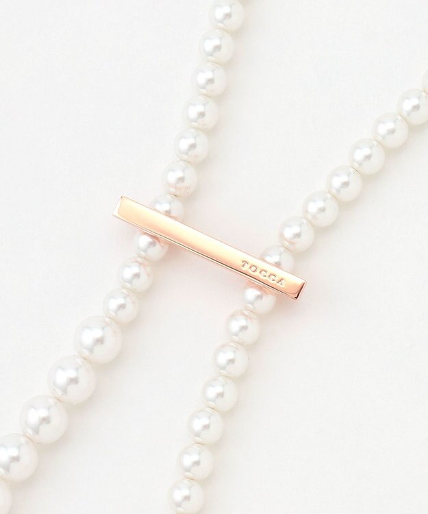 TOCCA RANDOM PEARL LARIAT NECKLACE ネックレス ピンクゴールド系