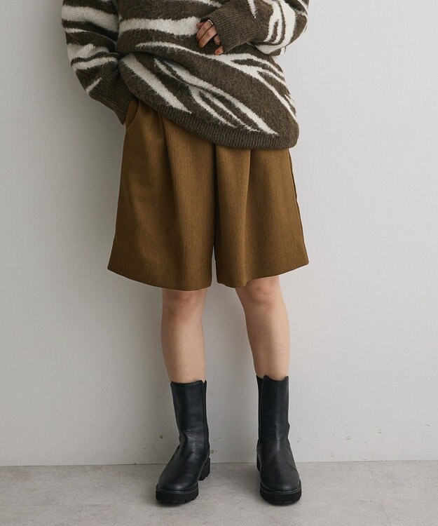 CRAFT STANDARD BOUTIQUE ウエストコードハーフパンツ Brown