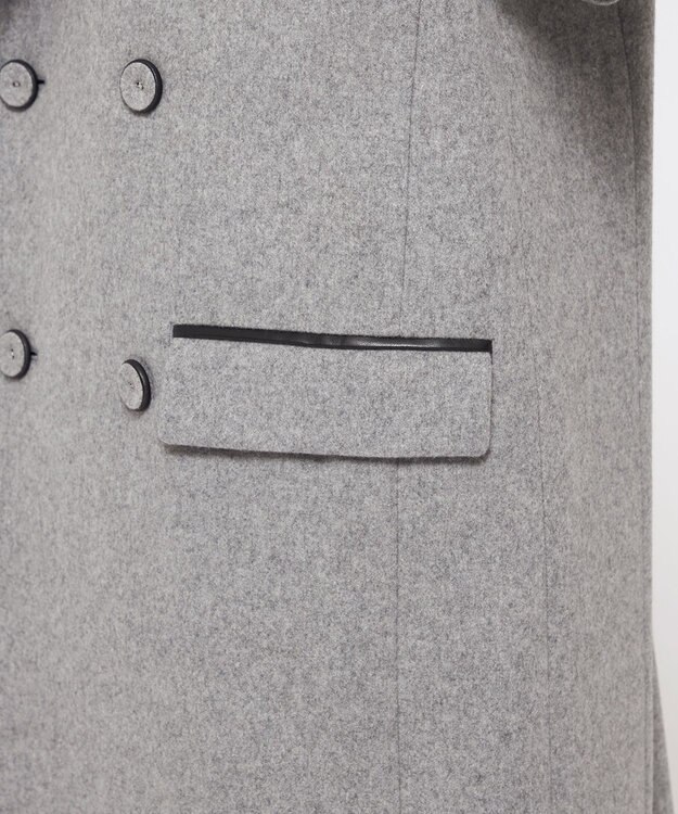 uncrave ロング チェスターコート（uncrave WHITE） ライトグレー