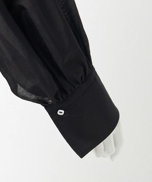 23区 【エステータ】シルクコットンローン ボウタイブラウス ブラック系