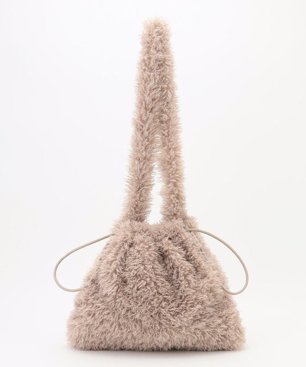 ANY 2WAYファーワンショルダーバッグ ベージュ