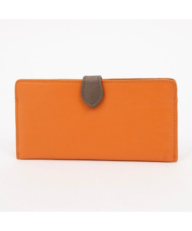 UNBILLION アトランタ ATLANTA / 牛革薄マチロングウォレット オレンジ