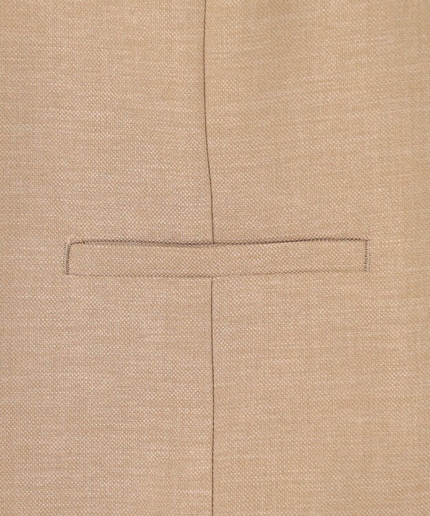 J.PRESS LADIES L 【洗える】FLAXASAオックス ノーカラー ジャケット ベージュ系