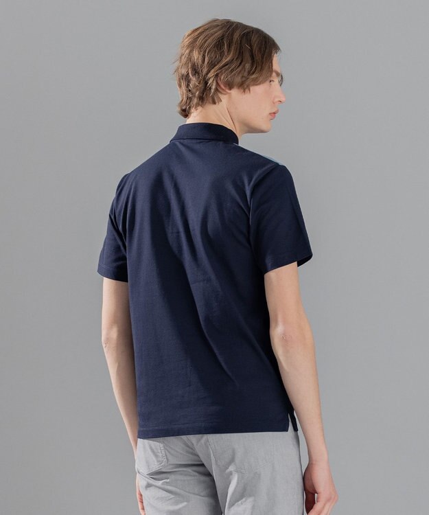 JOSEPH HOMME カラーコットンブロック ポロシャツ ネイビー系3