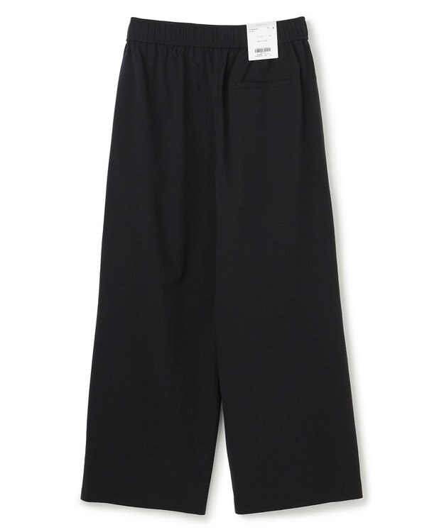 UNFILO 【セットアップ着用可/ウエストゴム】FINE MOVE ギャザーワイドパンツ ブラック