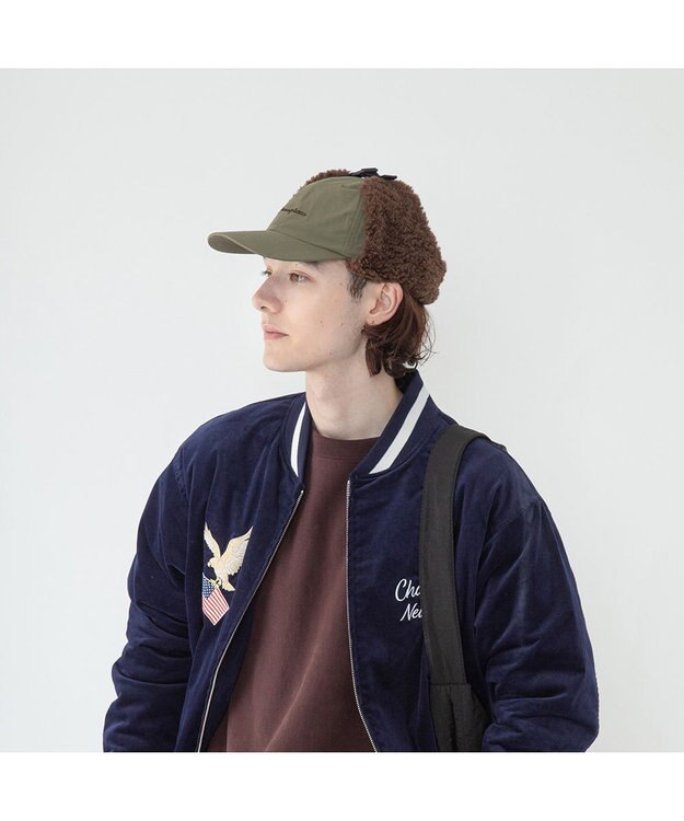 林八百吉商店 Champion　CNタフタアビエイターキャップ カーキ