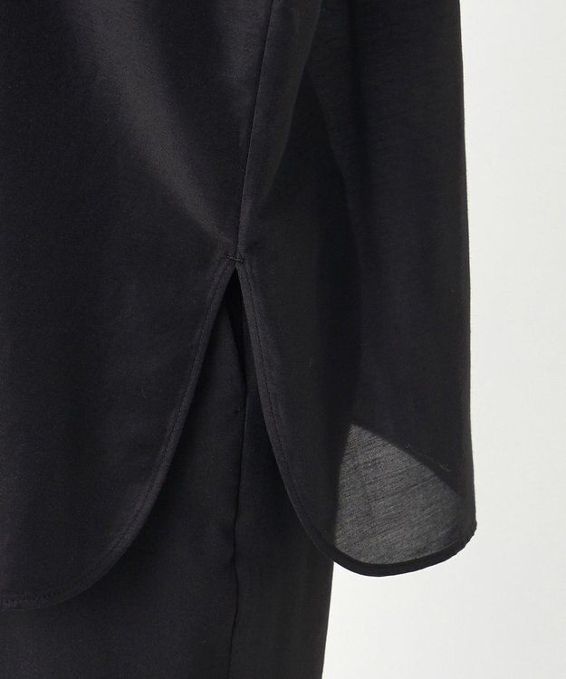 23区 【エステータ】シルクコットンローン ボウタイブラウス ブラック系