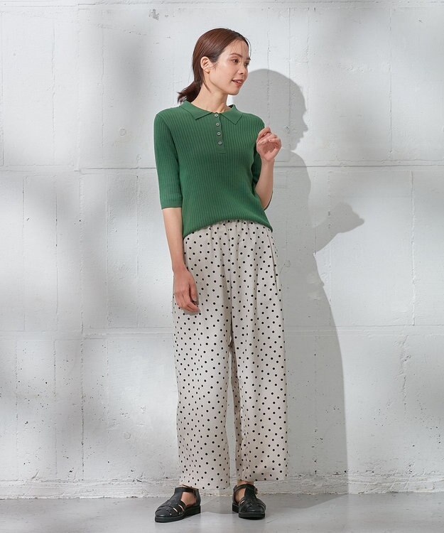 新品】Bibiy.ドット柄パンツ Bibiy. ドット柄(お花)フレア