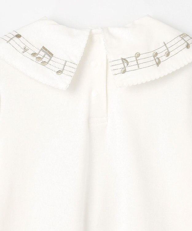 ANY KIDS 音符＆鍵盤デザインブラウス エクリュ×音符