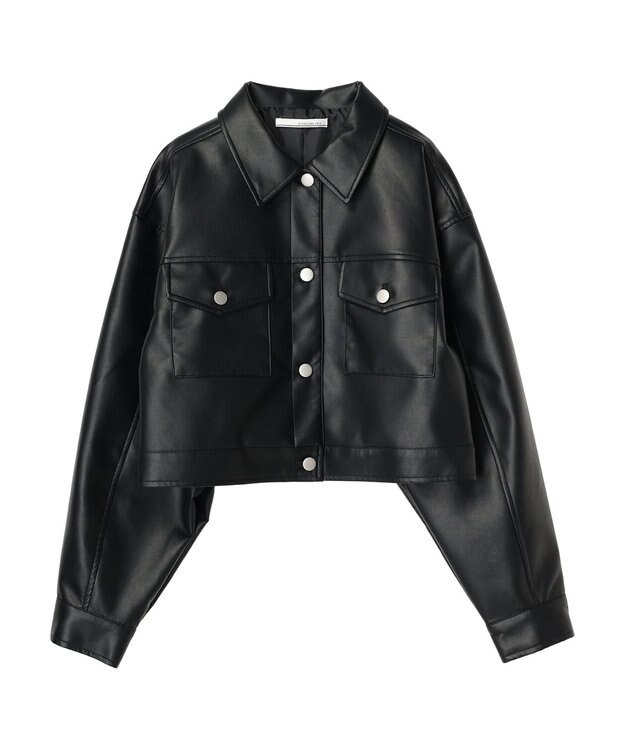 Green Parks ・ＥＬＥＮＣＡＲＥ　ＤＵＥ　合皮Ｇジャン Black