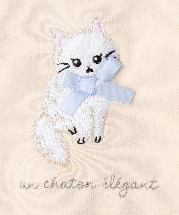 ANY KIDS アニマル バックプリントトレーナー エクリュ×ネコ