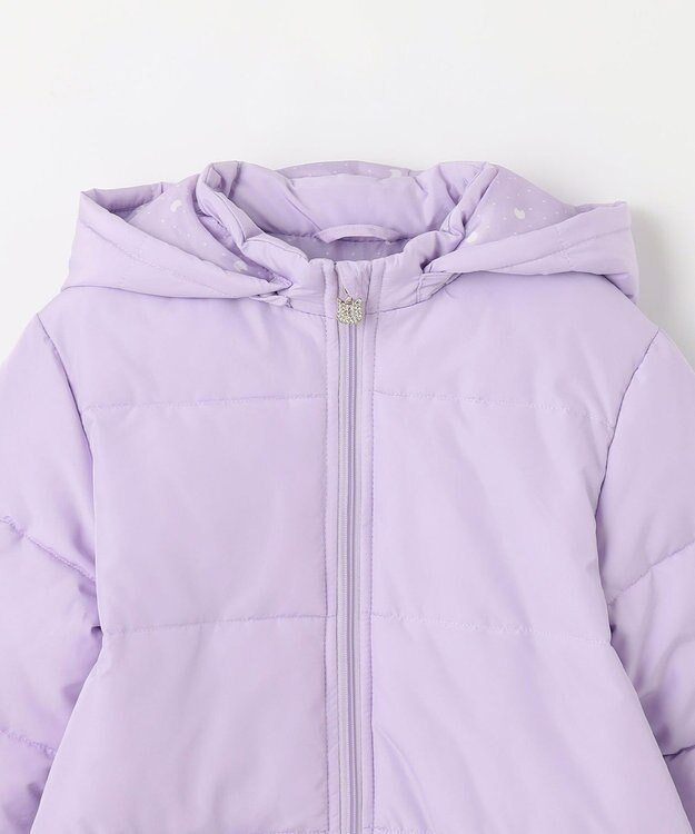 ANY KIDS 【洗濯機OK】中綿リボンコート ラベンダー