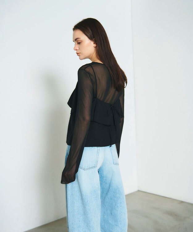 GRACE CONTINENTAL フリルキャミソール ブラック