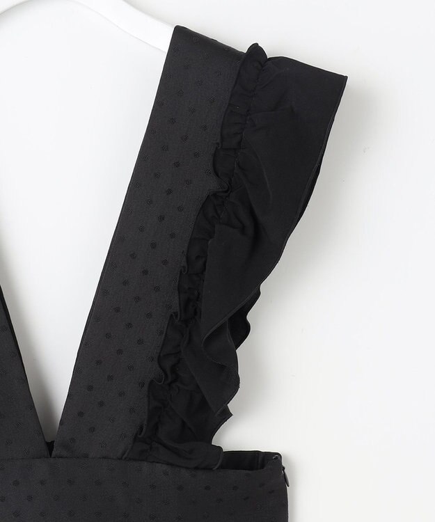 Feroux 【大好評につき追加生産決定！】フリルショルダードット サロペット ブラック系1