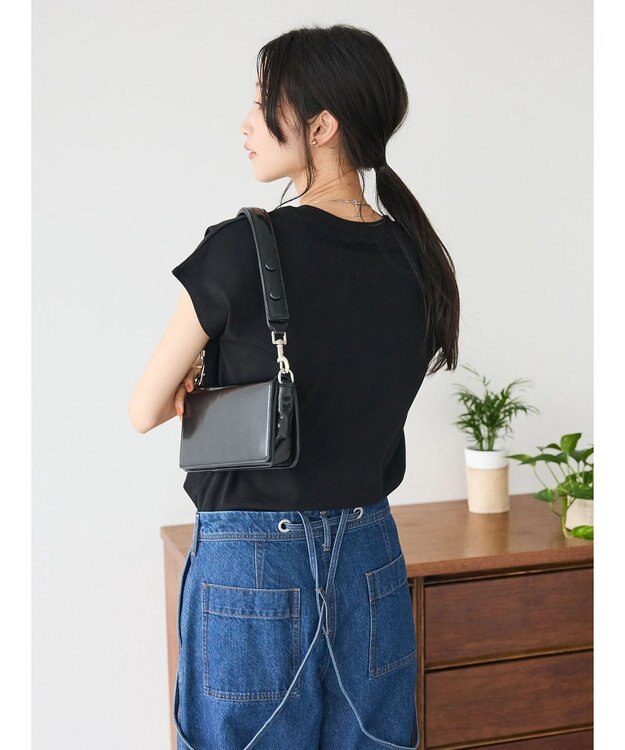 CRAFT STANDARD BOUTIQUE スムースフレンチスリーブプルオーバー Black