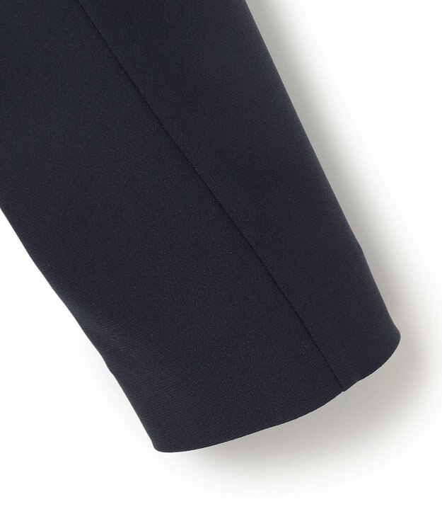 23区 S 【洗える/吸水速乾/UVカット/接触冷感】ストレッチジョーゼット ノーカラー ジャケット ネイビー系