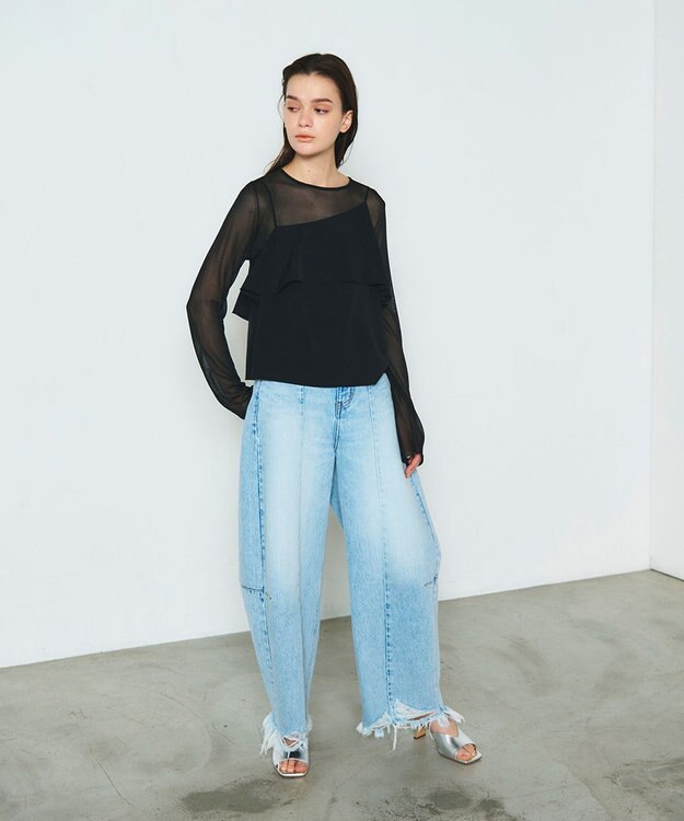 GRACE CONTINENTAL フリルキャミソール ブラック