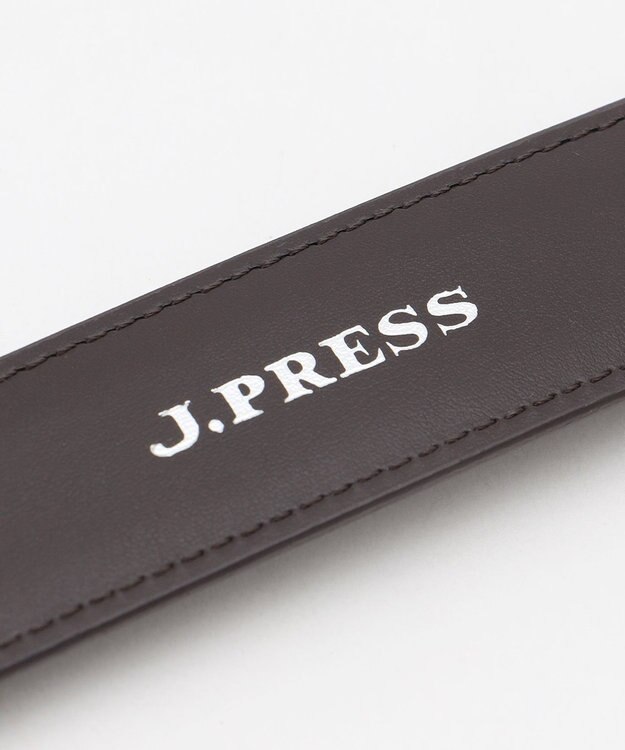 J.PRESS MEN 【定番】【定番】スムースレザー ベルト ダークブラウン系