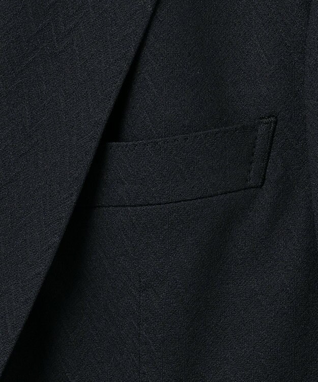 GOTAIRIKU 【通気性/ストレッチ/洗える】エアレースジャケット_ヘリンボーン柄 ブラックヘリンボーン柄