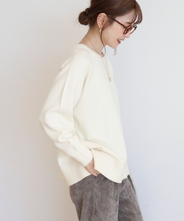 AMERICAN HOLIC バイパチラグランニットプルオーバー Ivory
