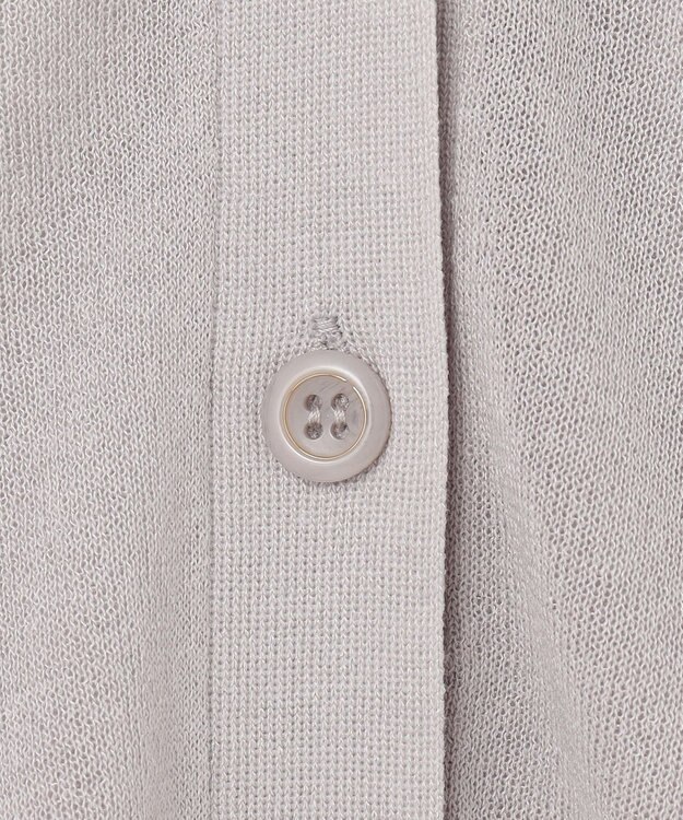 ANY SIS 【洗える】シアーVネック カーディガン ライトグレー