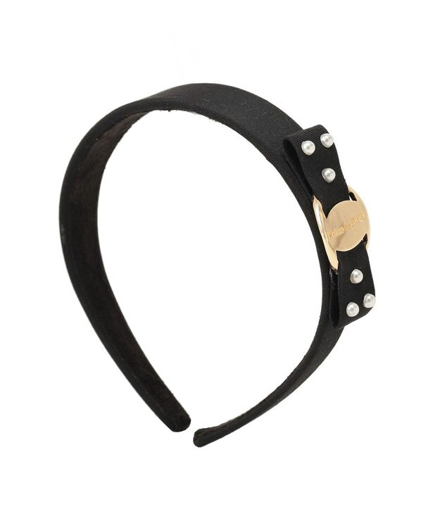 Maison de FLEUR グログランリボンカチューシャ Black