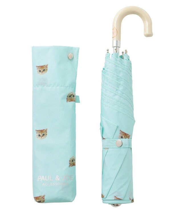 MOONBAT ポール＆ジョー アクセソワ 折りたたみ傘 ヌネット ターコイズ
