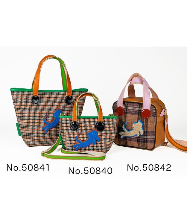 tsumori chisato CARRY ウールチェック ショルダーバッグ 2way ミニバッグ ピンク