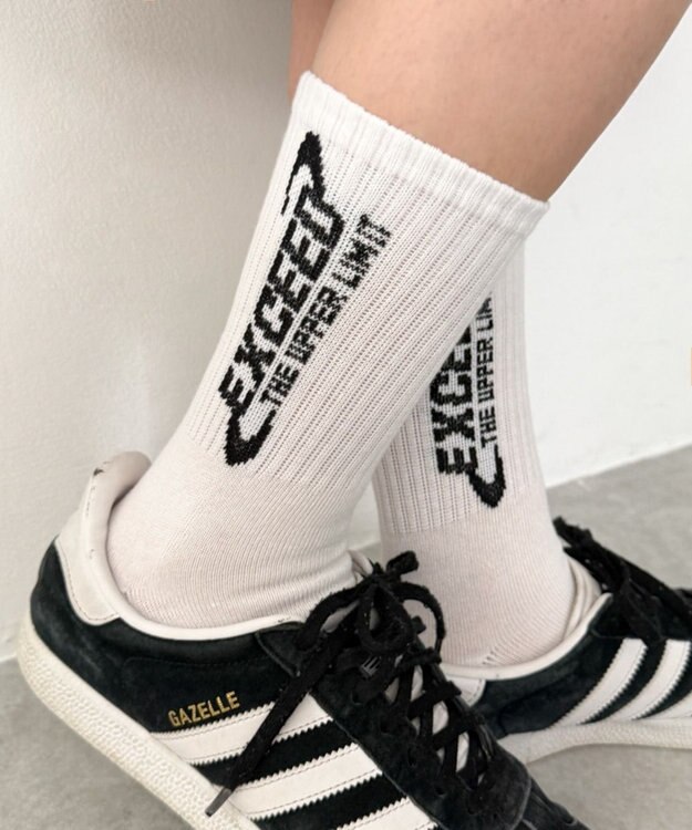 WEGO EXCEEDロゴリブソックス ホワイト