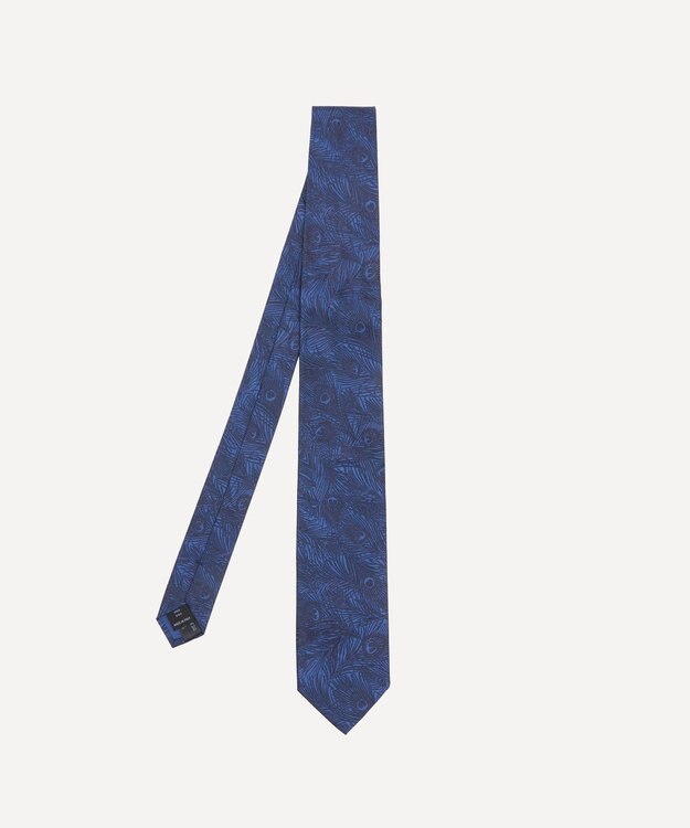 LIBERTY. ヘラ ジャカード シルク タイ ネイビー