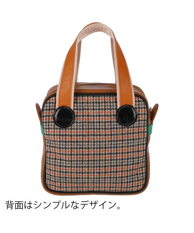 tsumori chisato CARRY ウールチェック ショルダーバッグ 2way ミニバッグ オレンジ