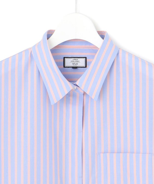 J.PRESS YORK STREET 【WOMEN】コットンタイプライター ドレープシャツ サックスブルー系2