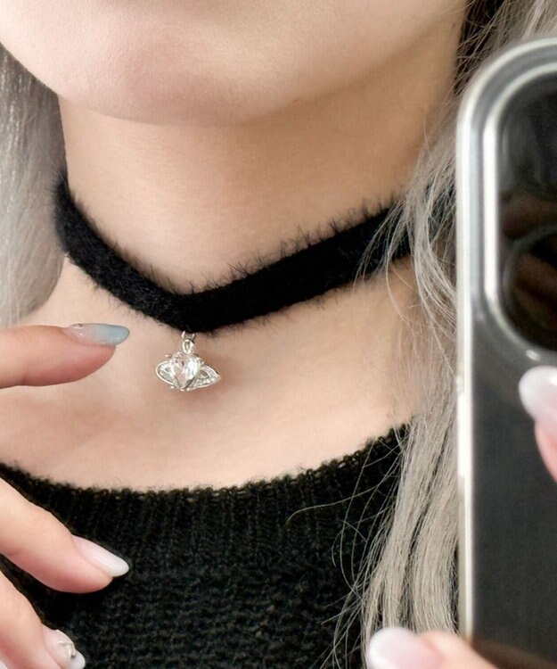 WEGO Lモチーフシャギーニットチョーカー 柄2