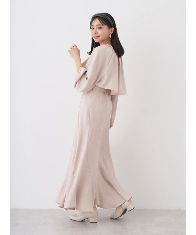 earth music&ecology エアリーエスカルゴスカート Light Beige