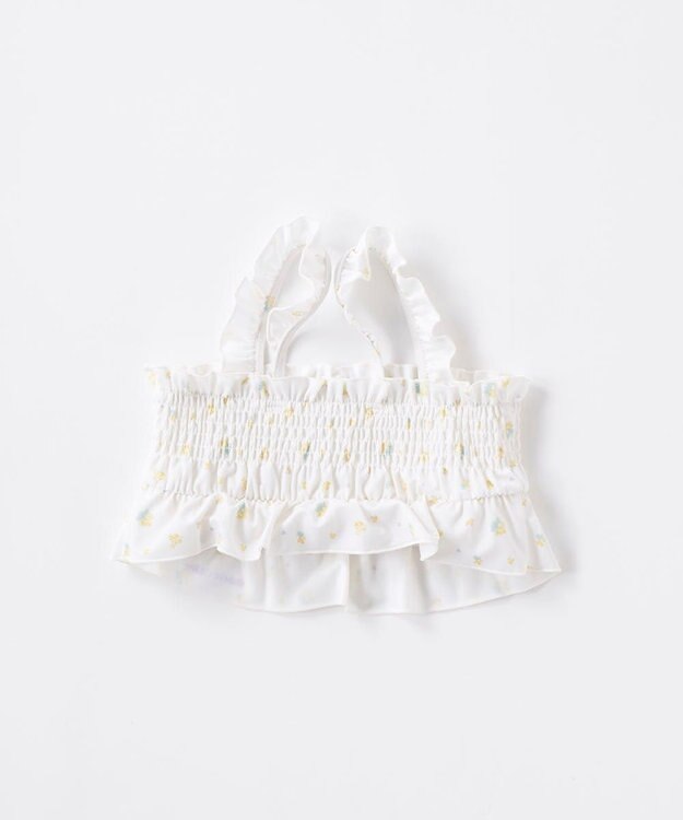 OP／FILA 【marie claire ENFANTS】シャーリングセパレート水着 ホワイト