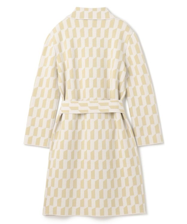 JOSEPH アルコーブ　インターシャ　ニットコート Pale Olive/Ivory