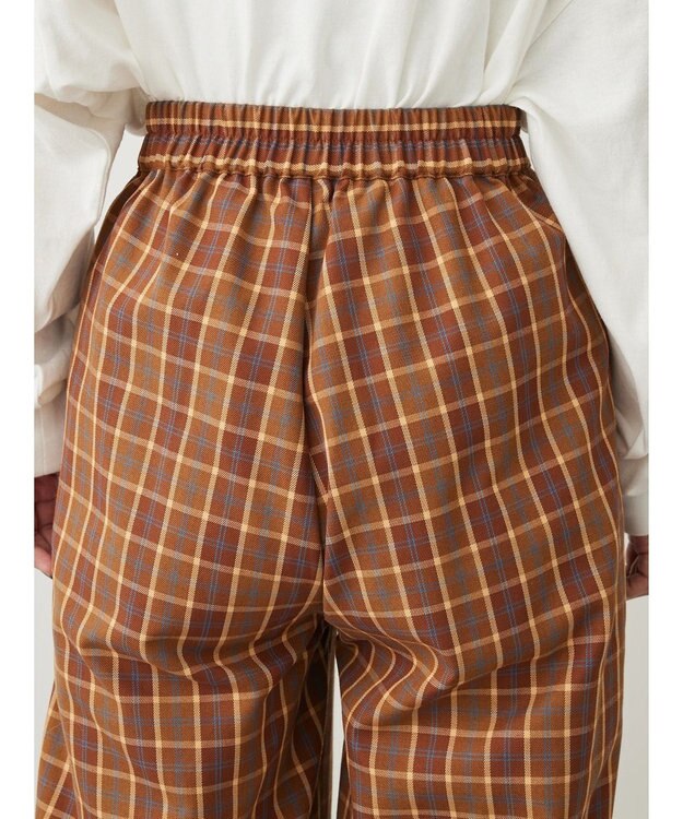 Green Parks ・ＥＬＥＮＣＡＲＥ　ＤＵＥ　チェックワイドパンツ Brown