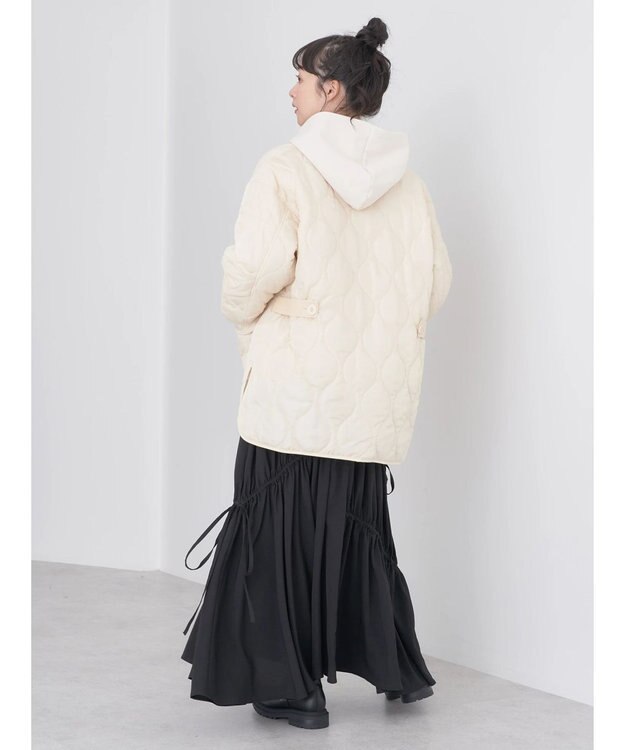 earth music&ecology キルティングハーフブルゾン Ivory