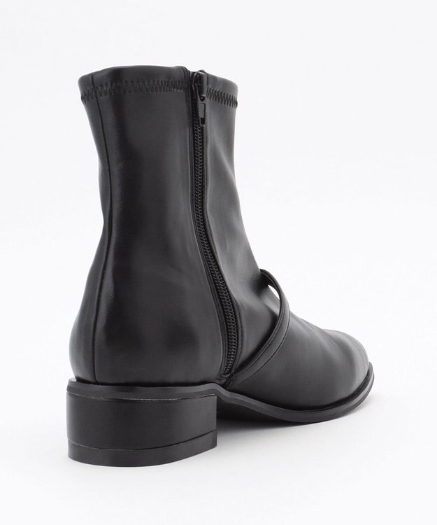 ICB ストレッチベルトショートブーツ ブラック系