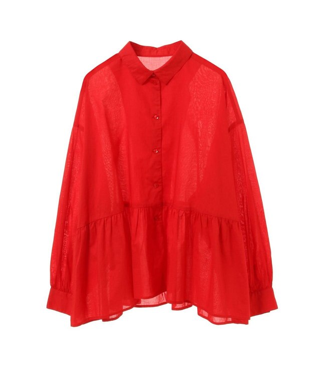 CRAFT STANDARD BOUTIQUE ペプラムブラウス（長袖） Red