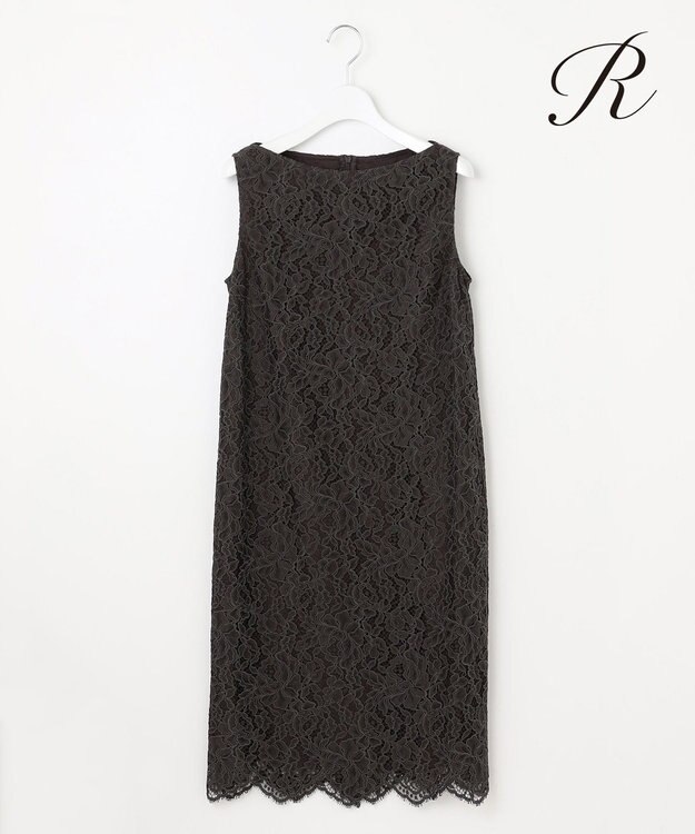23区 L 【R(アール)】フラワーコードレース ワンピース ブラウン系