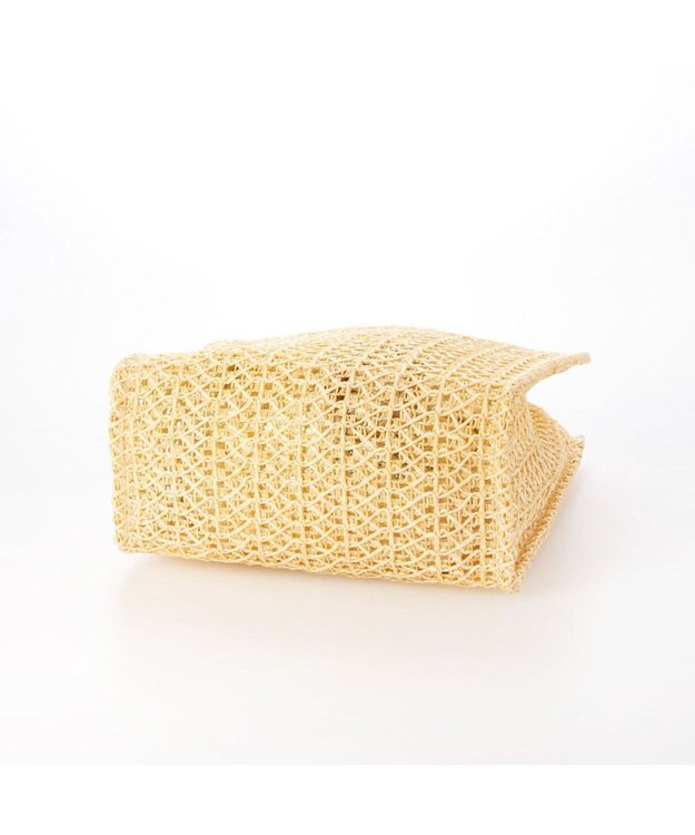 UNBILLION カシュカシュ cachecache / 透かし編みスクエアトートバッグ ゴールド