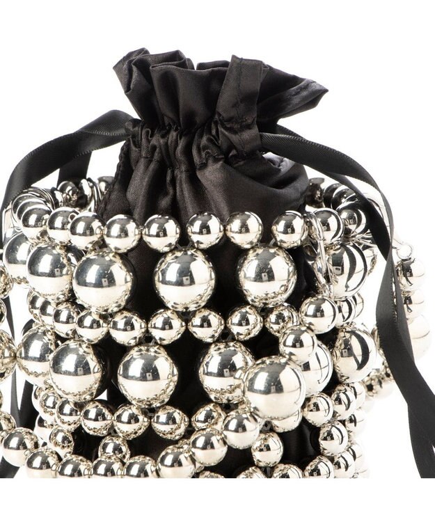 UNBILLION カシュカシュ cachecache / メタルボール2wayチェーンショルダーバッグ シルバー