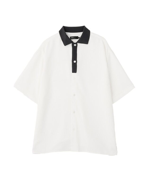 CRAFT STANDARD BOUTIQUE 【クールドライ】バイカラーニット衿ポロシャツ White